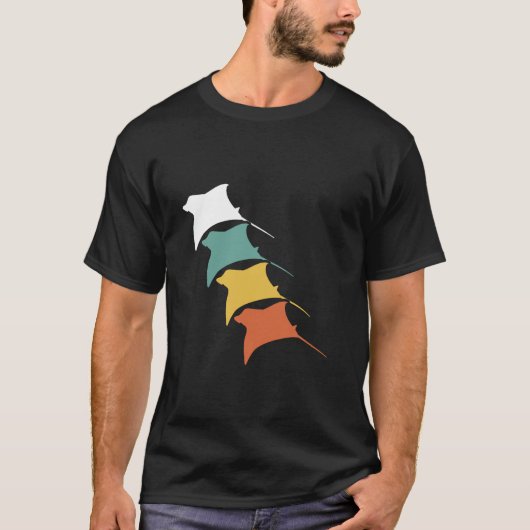 Stingrays Retro  T-Shirt met lange mouwen (Voorkant)