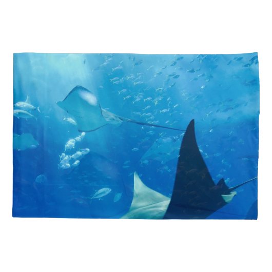 Stingrays Underwater Ocean Design on Pillowcases Kussensloop (Achterkant)