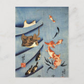 Stingrays van Utagawa Kuniyoshi Briefkaart (Voorkant)