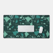 Stingrays zwemmen onder water, koele oceaan thema bureaumat (Keyboard & Muis)