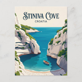 Stiniva Cove Kroatië Briefkaart