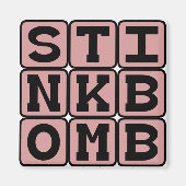 Stink Bomb, Smelly Prank Magneet (Voorkant)