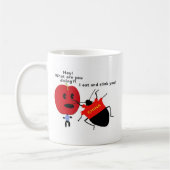 Stink Bug Apple Coffee Mok (Links)