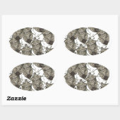 Stink Bugs verbijsterd Ovale Sticker (Vel)