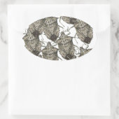 Stink Bugs verbijsterd Ovale Sticker (Tas)