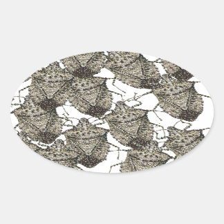 Stink Bugs verbijsterd Ovale Sticker