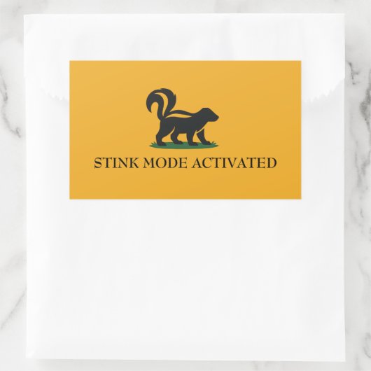 Stink Mode Activated Rechthoekige Sticker (Tas)