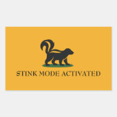 Stink Mode Activated Rechthoekige Sticker (Voorkant)