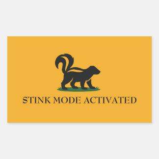 Stink Mode Activated Rechthoekige Sticker