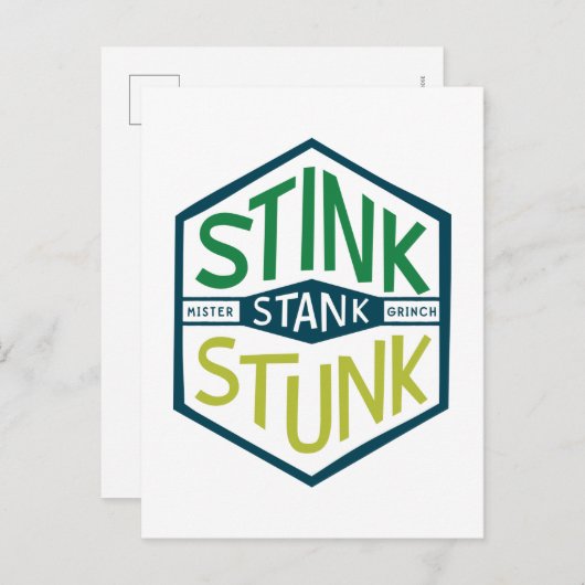 Stink Stank Stunk Badge Briefkaart (Voorkant / Achterkant)