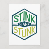 Stink Stank Stunk Badge Briefkaart (Voorkant)