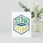 Stink Stank Stunk Badge Briefkaart (Staand voorkant)