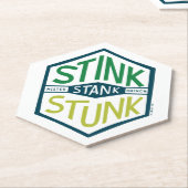 Stink Stank Stunk Badge Kartonnen Onderzetters (Schuin)