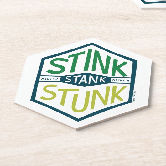 Stink Stank Stunk Badge Kartonnen Onderzetters (Schuin)