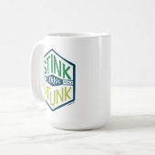 Stink Stank Stunk Badge Koffiemok (Voorkant links)