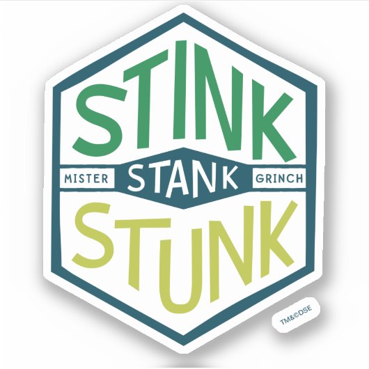 Stink Stank Stunk Badge Sticker (Voorkant)