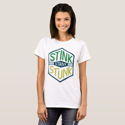 Stink Stank Stunk Badge T-shirt (Voorkant volledig)