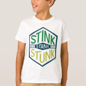 Stink Stank Stunk Badge T-shirt (Voorkant)