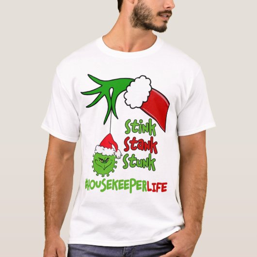 Stink Stank Stunk Funny Kerstmis T-shirt (Voorkant)