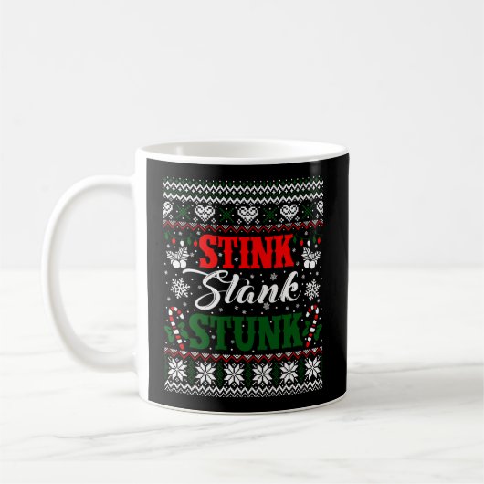 Stink Stank Stunk Grappige Kerst Lelijke Sweater Koffiemok (Links)