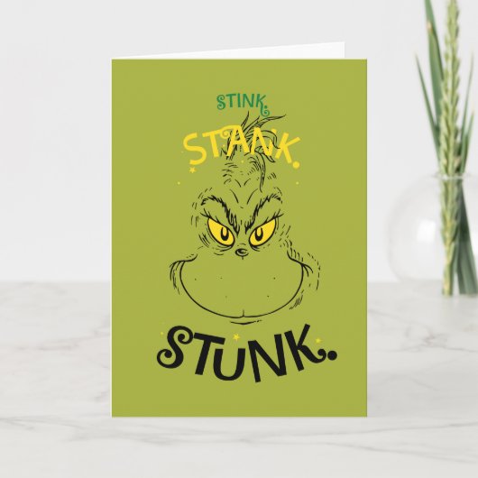 Stink Stank Stunk meneer Grinch citaat Kaart (Voorkant)