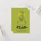 Stink Stank Stunk meneer Grinch citaat Kaart (Voorkant / Achterkant in situ)