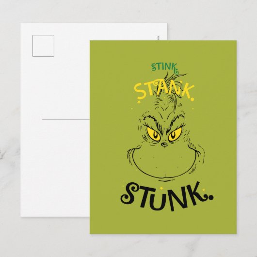 Stink Stank Stunk Mister Grinch Quote Briefkaart (Voorkant / Achterkant)