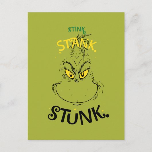 Stink Stank Stunk Mister Grinch Quote Briefkaart (Voorkant)