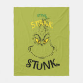 Stink Stank Stunk Mister Grinch Quote Fleece Deken (Voorkant)