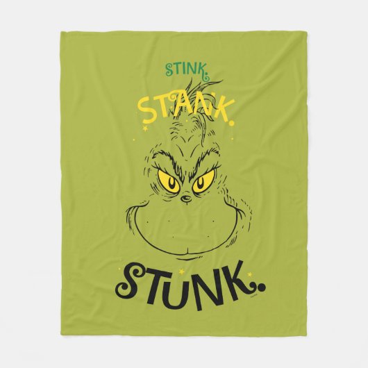 Stink Stank Stunk Mister Grinch Quote Fleece Deken (Voorkant)