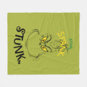 Stink Stank Stunk Mister Grinch Quote Fleece Deken (Voorkant (Horizontaal))