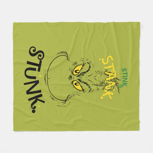 Stink Stank Stunk Mister Grinch Quote Fleece Deken (Voorkant (Horizontaal))