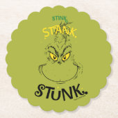 Stink Stank Stunk Mister Grinch Quote Kartonnen Onderzetters (Voorkant)