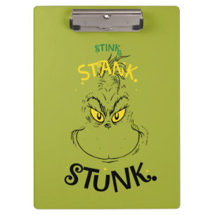 Stink Stank Stunk Mister Grinch Quote Klembord