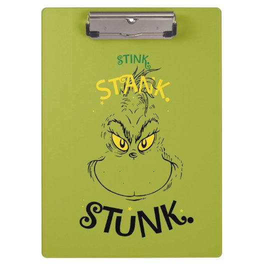 Stink Stank Stunk Mister Grinch Quote Klembord (Voorkant)