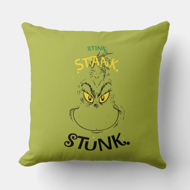 Stink Stank Stunk Mister Grinch Quote Kussen (Voorkant)