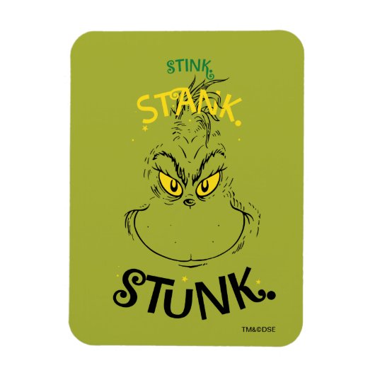Stink Stank Stunk Mister Grinch Quote Magneet (Verticaal)