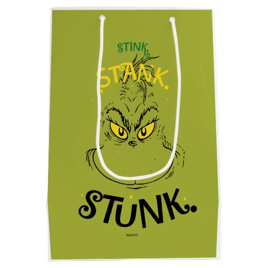 Stink Stank Stunk Mister Grinch Quote Medium Cadeauzakje (Achterkant)