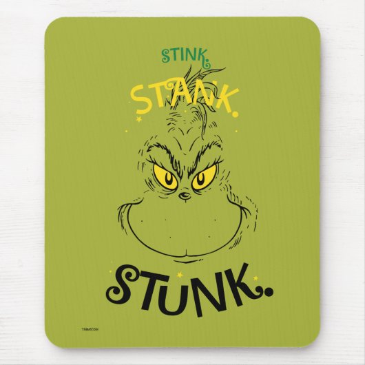 Stink Stank Stunk Mister Grinch Quote Muismat (Voorkant)