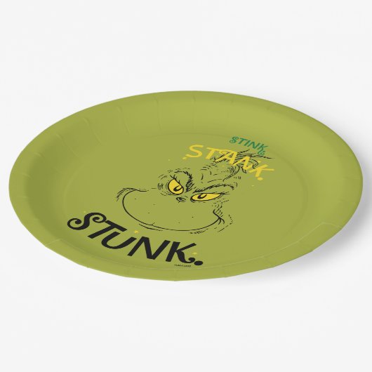 Stink Stank Stunk Mister Grinch Quote Papieren Bordje (Gekanteld)
