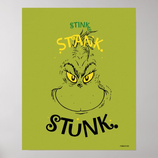 Stink Stank Stunk Mister Grinch Quote Poster (Voorkant)