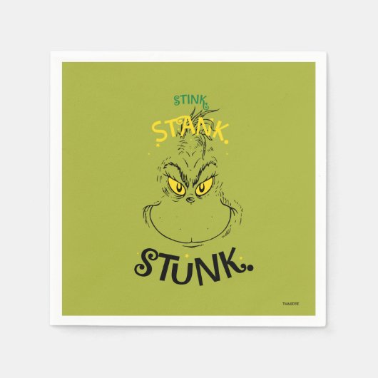 Stink Stank Stunk Mister Grinch Quote Servet (Voorkant)