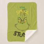 Stink Stank Stunk Mister Grinch Quote Sherpa Deken (Voorkant)
