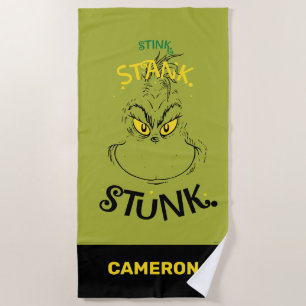 Stink Stank Stunk Mister Grinch Quote Strandlaken