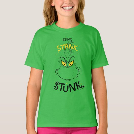 Stink Stank Stunk Mister Grinch Quote T-shirt (Voorkant)