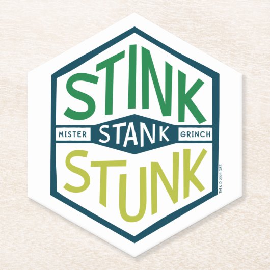 Stink Stonk Stonk Badge Kartonnen Onderzetters (Voorkant)