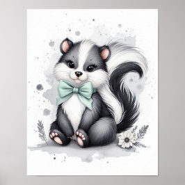 Stinkdier Bos Nursery Muur Kunst Poster
