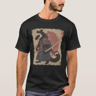 Stinkdier Dier Japanse Kunst Samurai Ukiyo-e Antie T-shirt