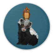 STINKDIER EN UIL KERAMISCHE KNOP (Voorkant)