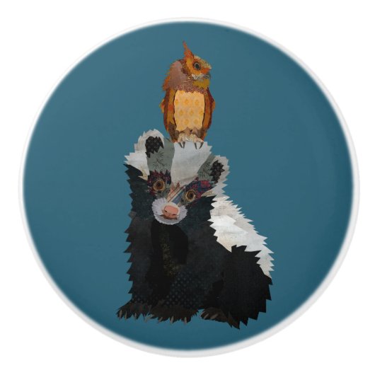 STINKDIER EN UIL KERAMISCHE KNOP (Voorkant)